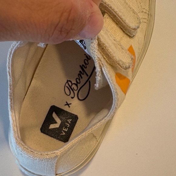 Veja Kids' Beige and Yellow Sneakers - Picture 4 of 6